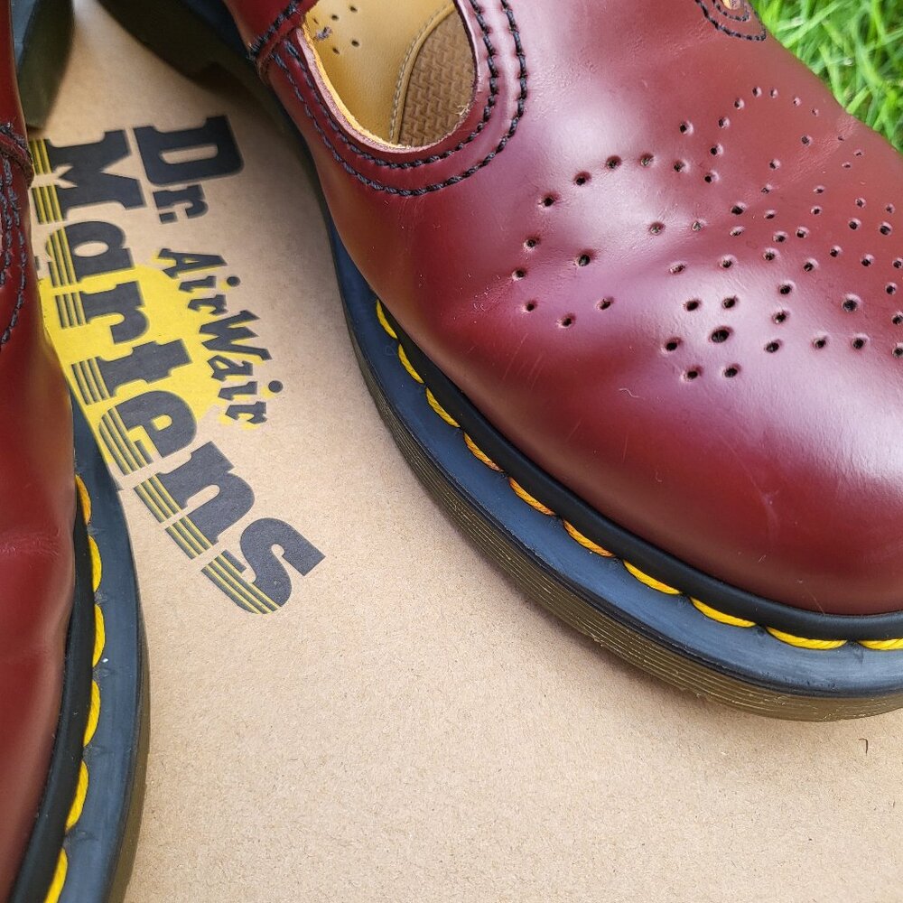 Dr Martens 8065 Mary Janes smooth leather cherry red - Picture 7 of 7